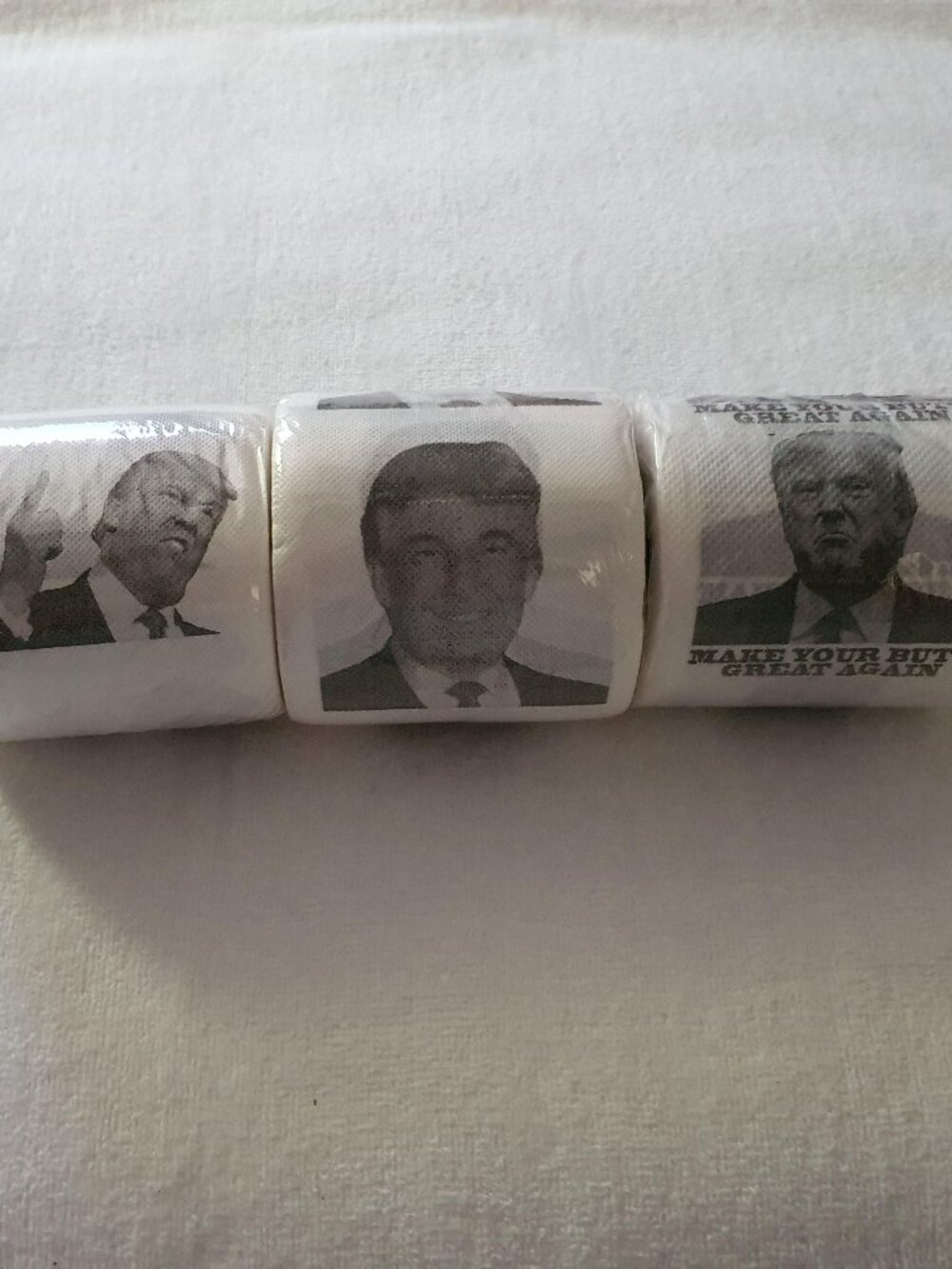 Donald Trump (3 Variety Pack) Novelty Funny Toilet Paper Gift Toilet Tissue Roll